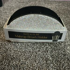 Silver Makeup Brush Holder